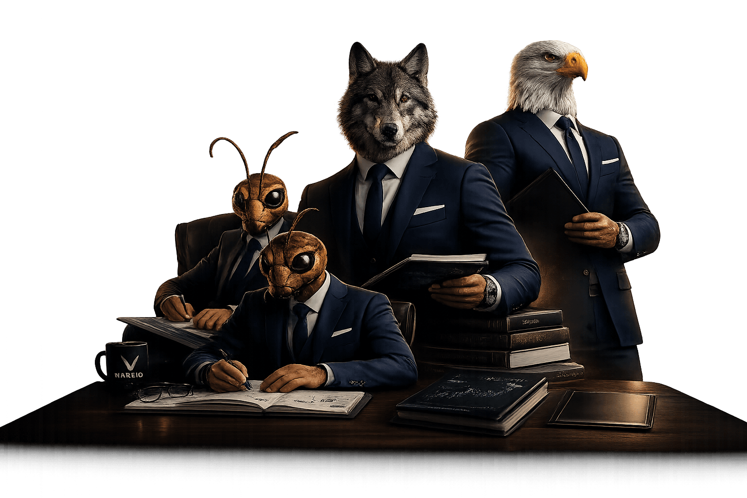 Varejo Investidor education characters